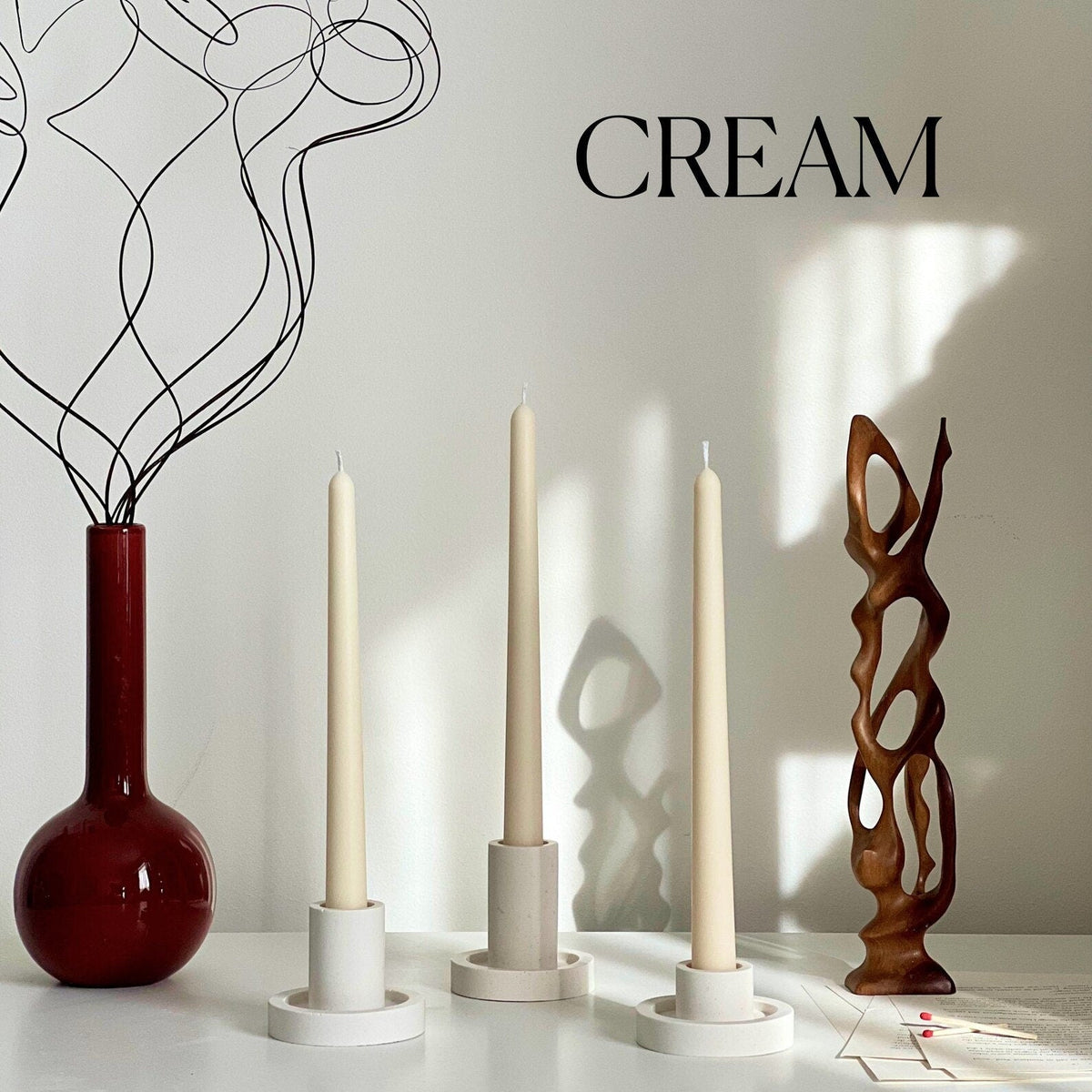 Soy Wax Taper Candle: Bulk Unscented Classic Candles, Event Decor