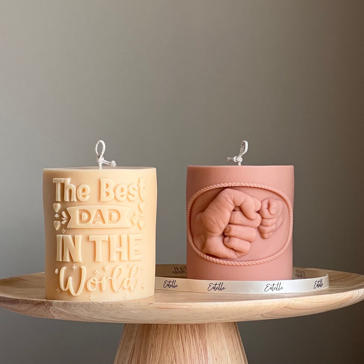 Dad Soy Wax Candle | Sculptural Pillar, Father's Day Gift