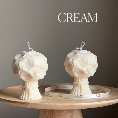 Sculptural Flower Bouquet Candle | Soy Wax Pillar