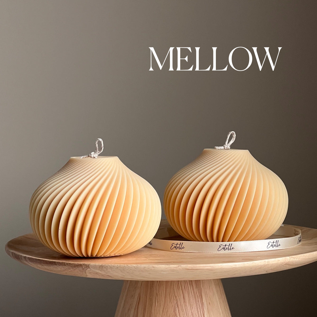 Bougie spirale artisanale en cire de soja : Décoration d'intérieur minimaliste