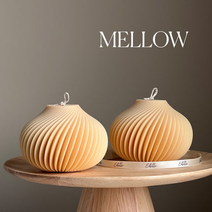 Bougie spirale artisanale en cire de soja : Décoration d'intérieur minimaliste
