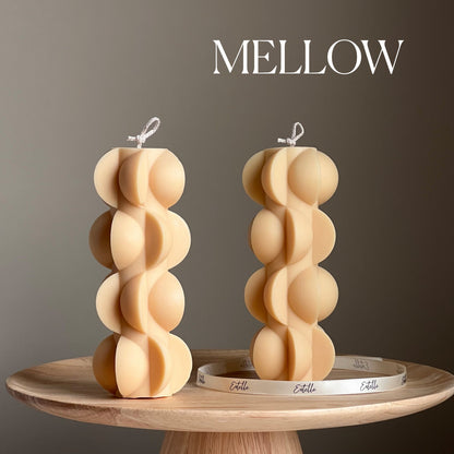 Geometric Soy Pillar Candle: Sculptural Home Decor