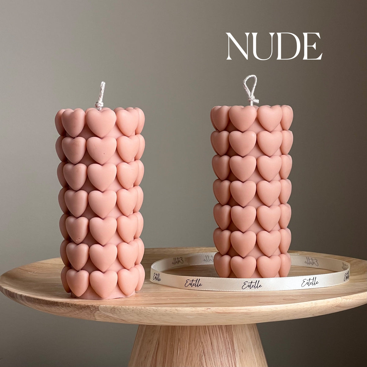 Heart Pillar Soy Candle | Sculptural Home Decor