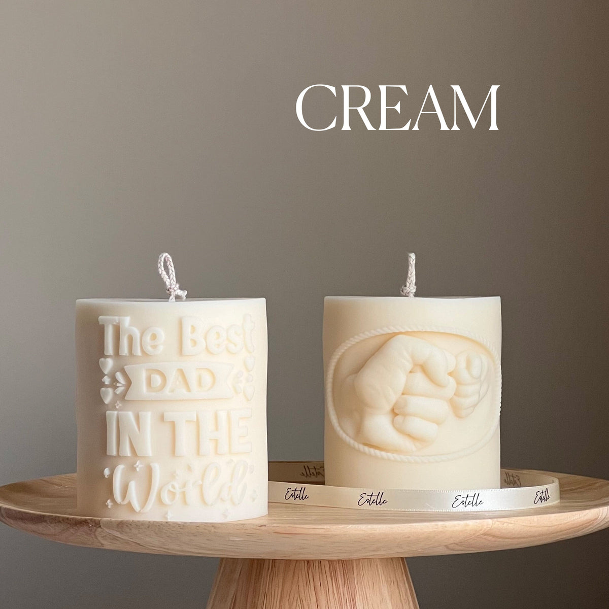 Dad Soy Wax Candle | Sculptural Pillar, Father's Day Gift