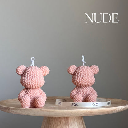 Bougie en cire de soja « Ours en peluche » | Décoration de chambre d'enfant, cadeau