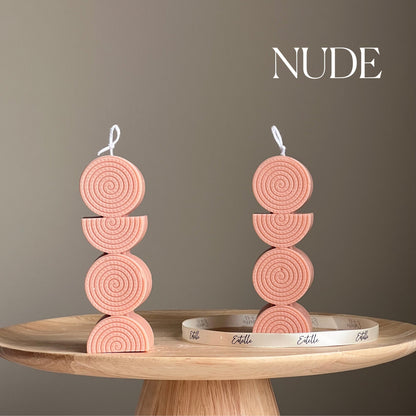 Sculptural Soy Pillar Candle: Minimalist Home Decor