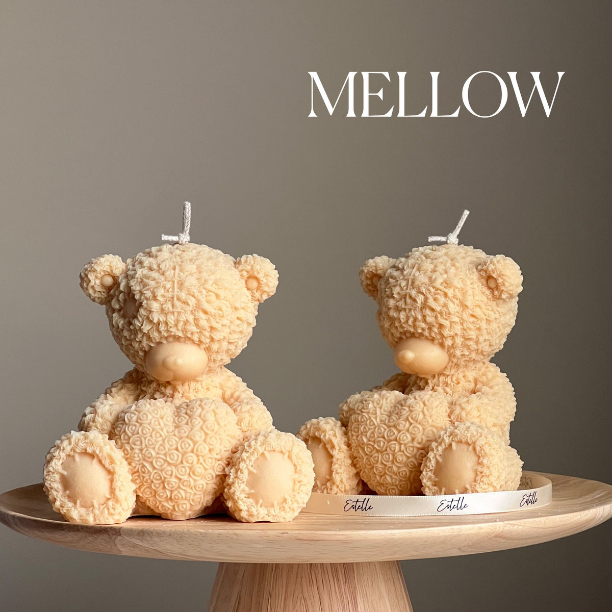 Handmade Teddy Bear Soy Wax Candle: Nursery Decor Gift