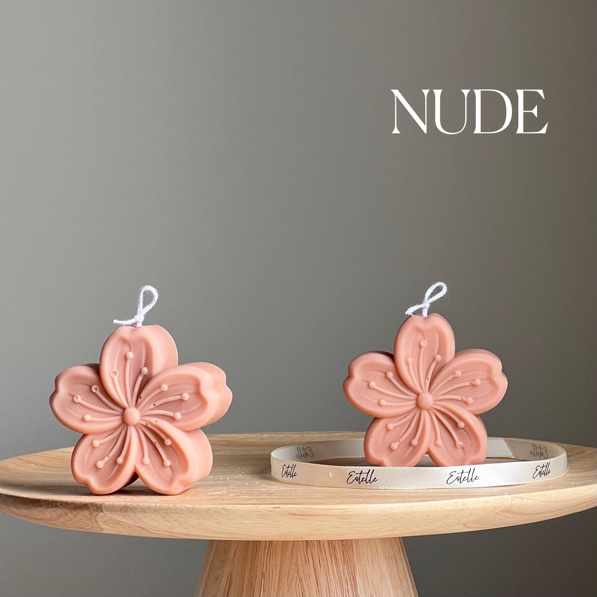 Bougie Fleur de Cerisier : Bougie sculpturale parfumée en cire de soja