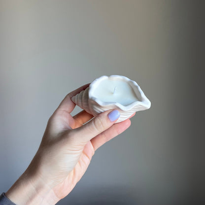 Shell Jar Soy Wax Candle | Handmade Jesmonite Vessel