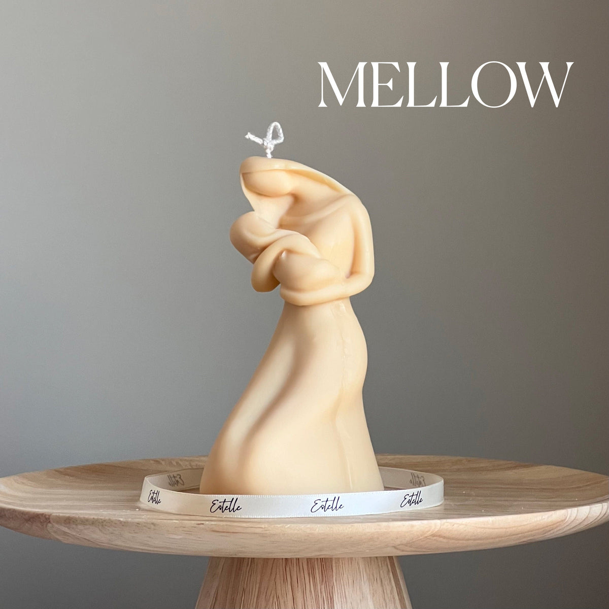 Mother & Child Soy Wax Candle: Hand-Poured Sculptural Pillar