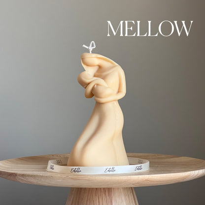 Mother & Child Soy Wax Candle: Hand-Poured Sculptural Pillar