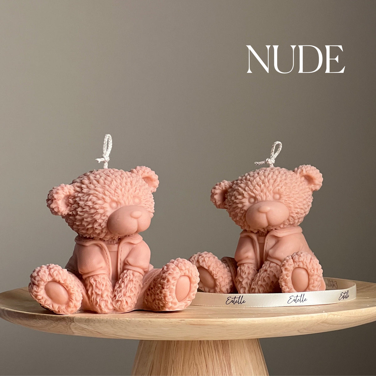 Handmade Teddy Bear Soy Wax Candle: Nursery Decor Gift