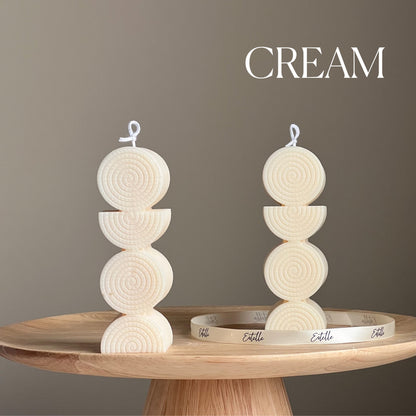 Sculptural Soy Pillar Candle: Minimalist Home Decor