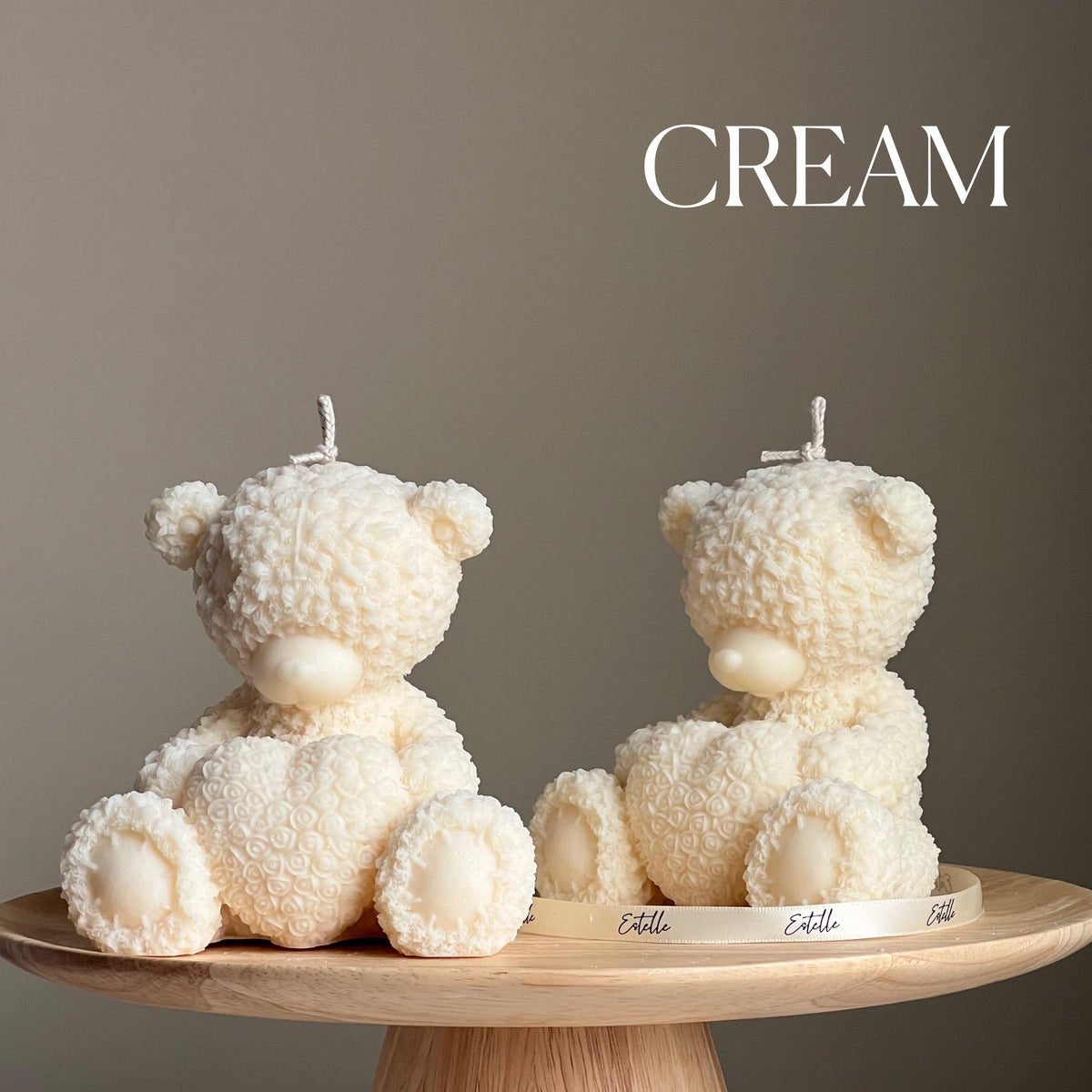 Handmade Teddy Bear Soy Wax Candle: Nursery Decor Gift