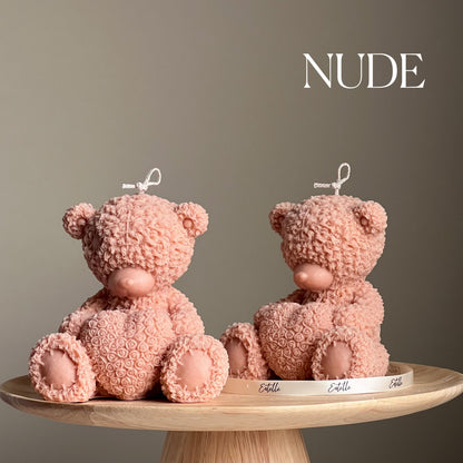 Handmade Teddy Bear Soy Wax Candle: Nursery Decor Gift