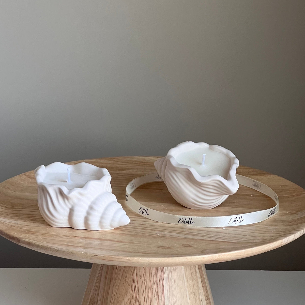 Shell Jar Soy Wax Candle | Handmade Jesmonite Vessel