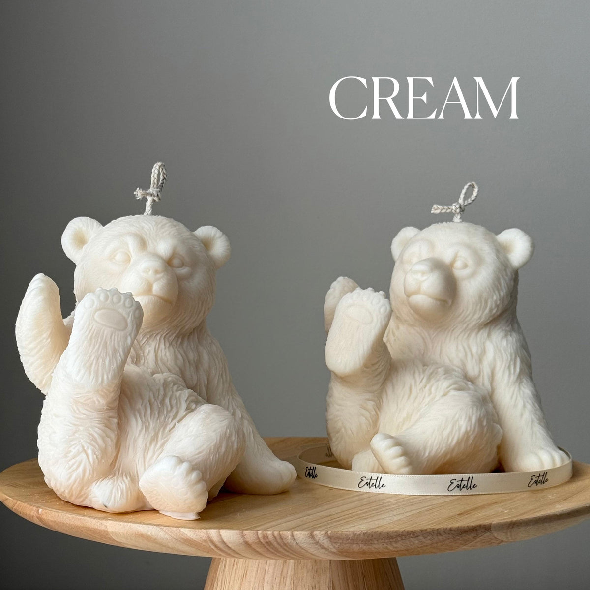 Handmade Soy Wax Bear Candle: Sculptural Animal Gift