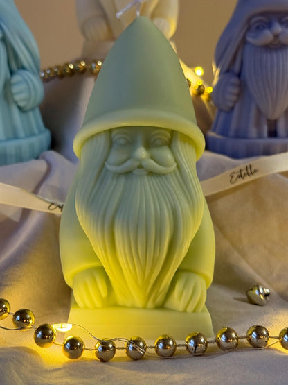 Hand Poured Santa Candle: Christmas Soy Wax Festive Decor