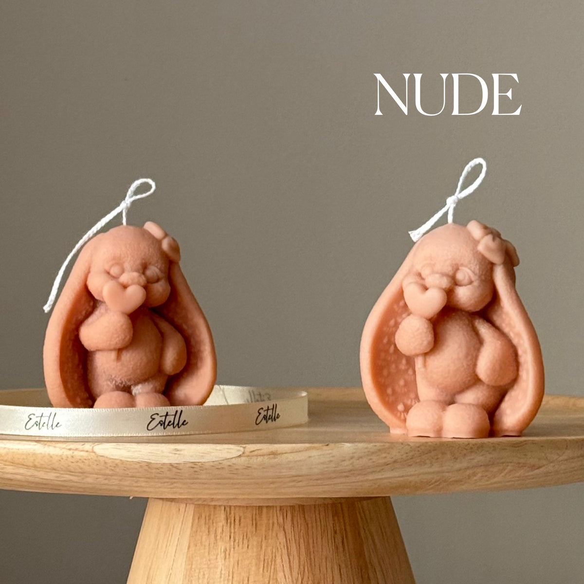 Petite bougie de soja Lapin : Décoration de Pâques artisanale