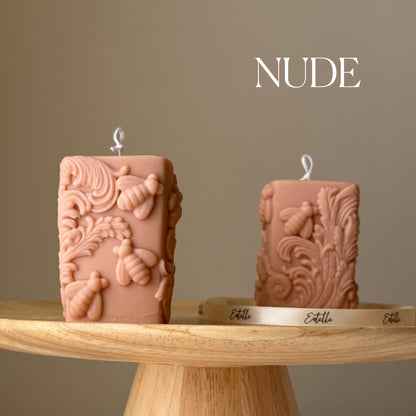 Bougie pilier de soja Bee: Décoration d'intérieur faite à la main