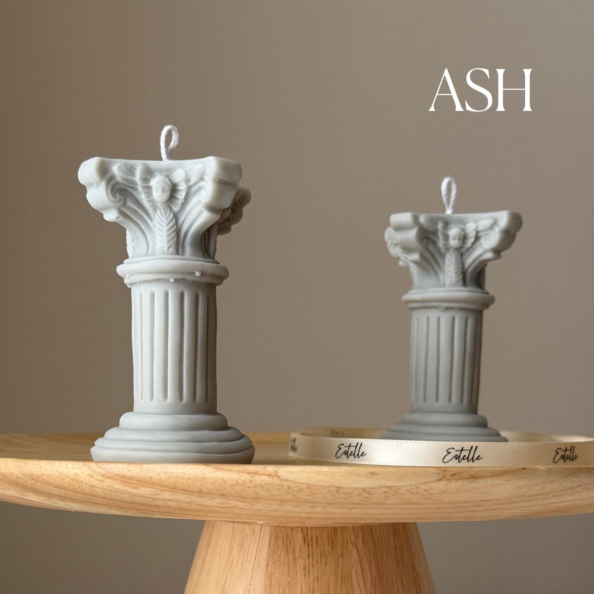 Tiny Column Soy Candle: Handmade Sculptural Home Decor
