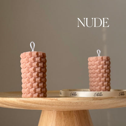 Honeycomb Soy Pillar Candle: Handmade Home Decor
