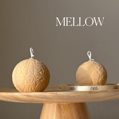Bougie en cire de soja en forme de boule à motifs : Décoration d'intérieur faite à la main, Cadeau de pendaison de crémaillère