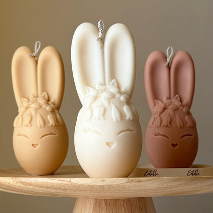 Bougie de Soja Lapin Œuf : Décoration Faite Main, Cadeau de Nouvelle Maison