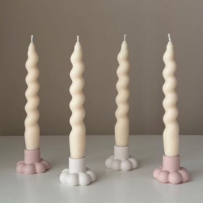 Flower Candlestick Holder: Jesmonite Table Decor