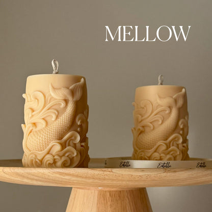 Fishtail Soy Pillar Candle: Handmade Home Decor