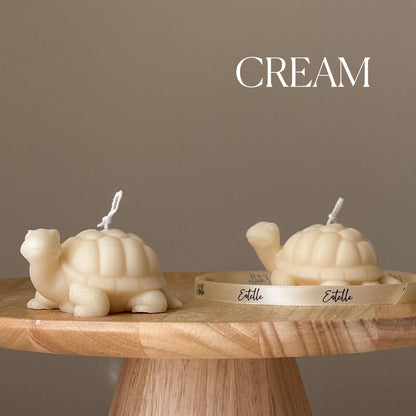 Handmade Soy Turtle Candle: Sculptural Art Gift
