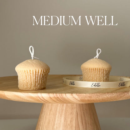 Bougie artisanale au soja Cupcake : Décoration d'intérieur végétalienne tendance