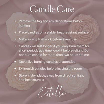 Flower Pillar Candle | Sculptural Garden House Warming Gift