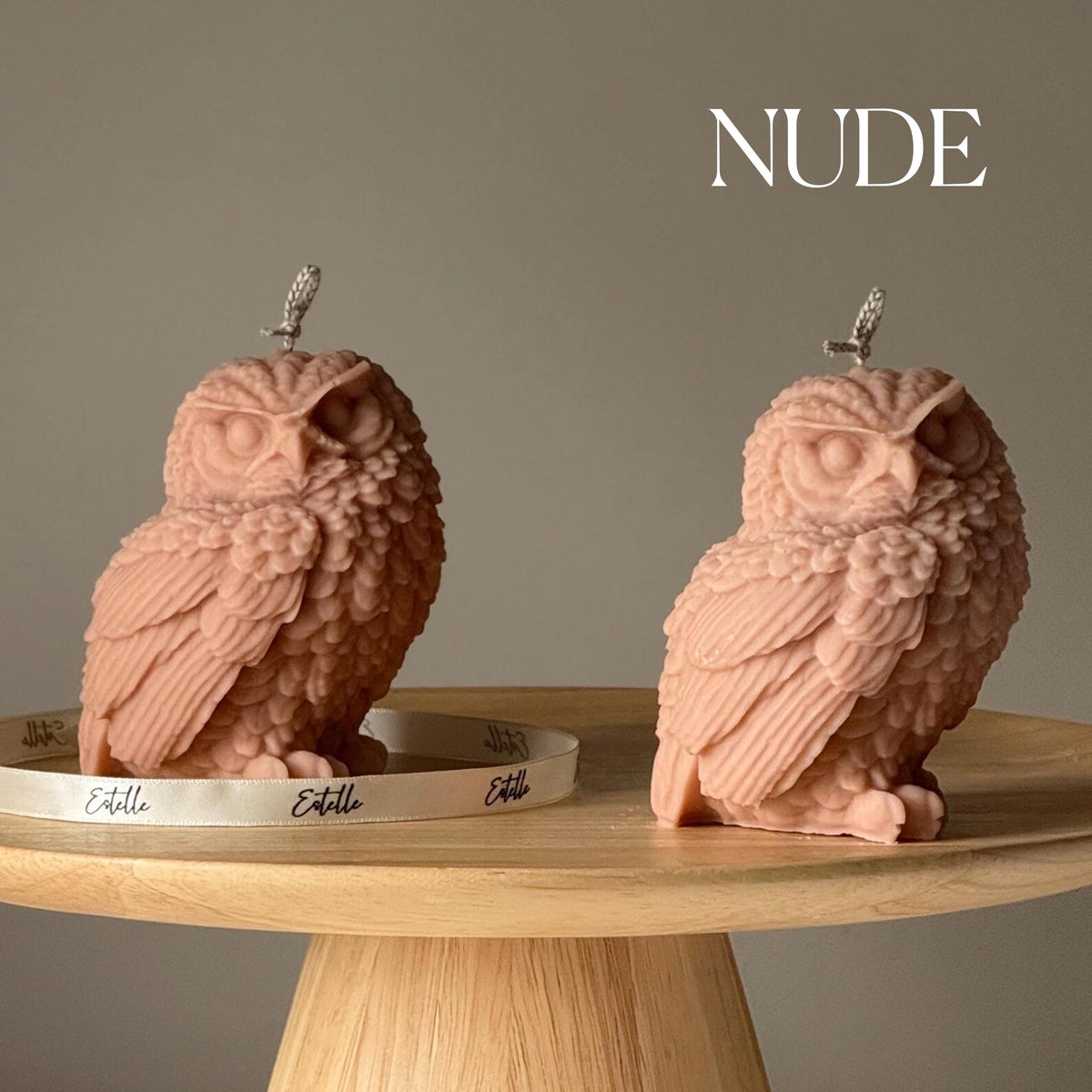 Bougie de soja en forme de hibou : bougie pilier faite à la main, décoration d'intérieur