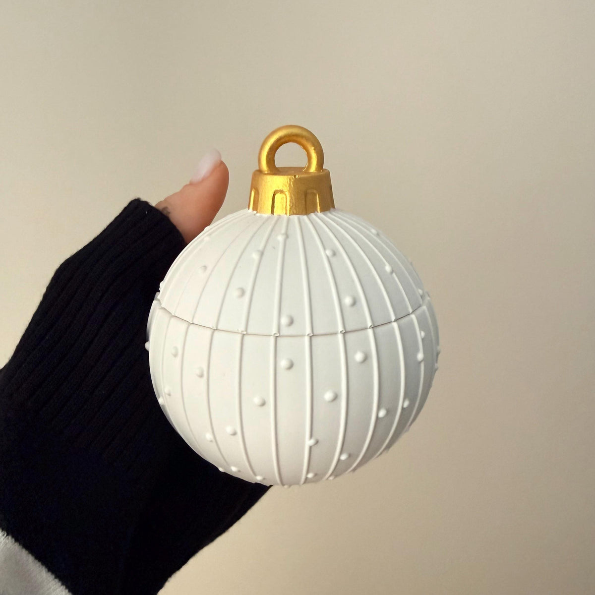 Bougie Ornement de Noël Hivernal – Décoration Sculpturale de Fêtes, Bougie Artisanale en Cire de Soja