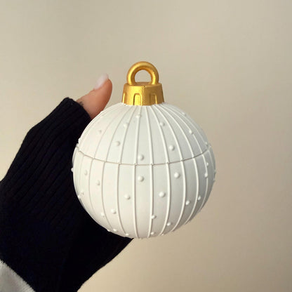 Bougie Ornement de Noël Hivernal – Décoration Sculpturale de Fêtes, Bougie Artisanale en Cire de Soja