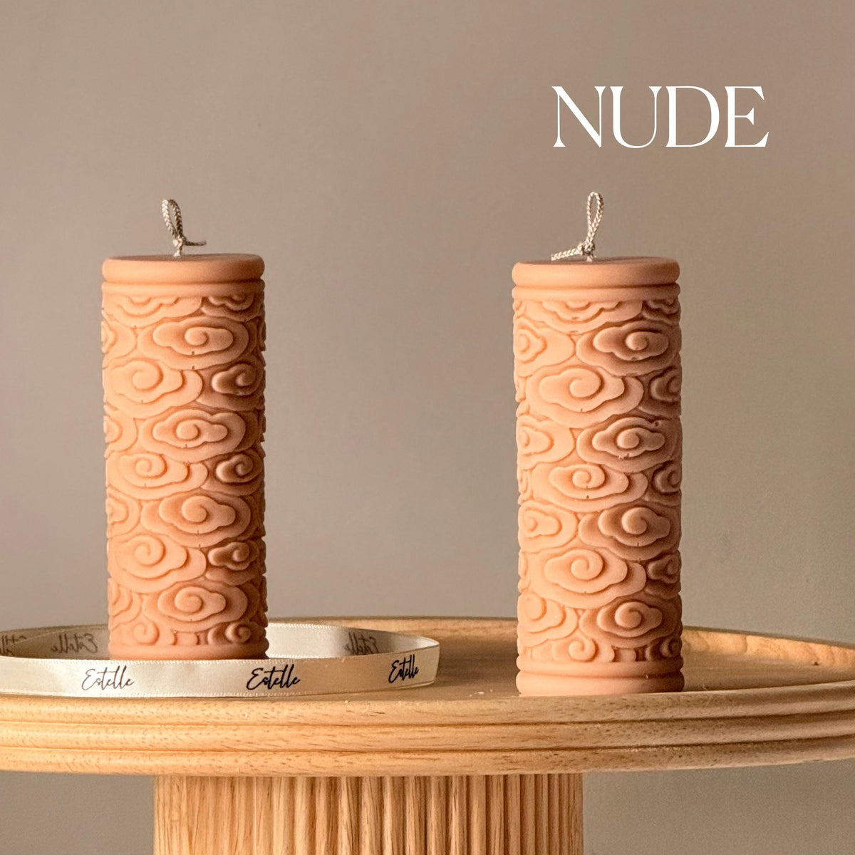 Bougie Pilier Nuages | Bougie Décorative Faite Main
