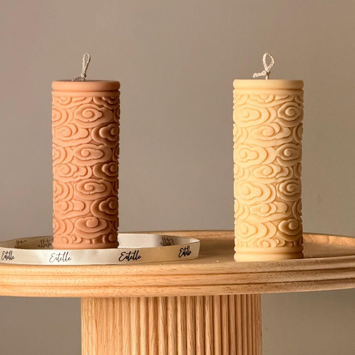 Bougie Pilier Nuages | Bougie Décorative Faite Main