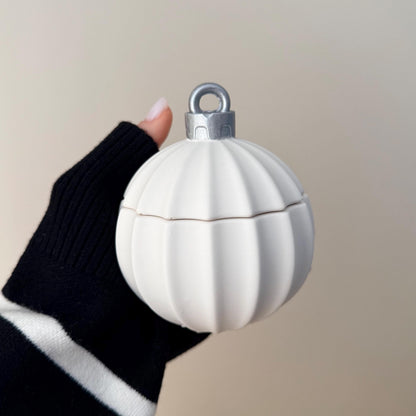 Bougie Ornement de Noël Hivernal – Décoration Sculpturale de Fêtes, Bougie Artisanale en Cire de Soja