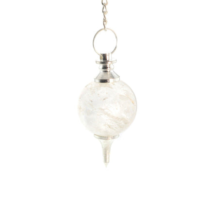 Clear Quartz Ball and Point Pendulum - 3 Pack