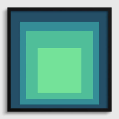 Inspired by Josef Albers - Sarah - Homage to the Square Giclee Print: Mid-Century Modern Art