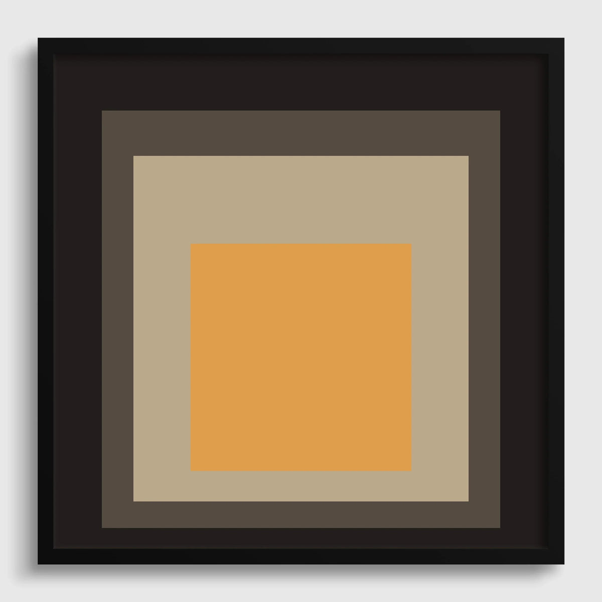 Inspired by Josef Albers - Thousand-Year Egg - 'Homage to the Square' Giclee Print: Mid-Century Modern Art
