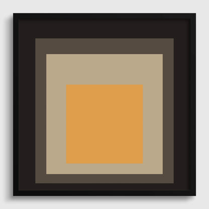 Inspired by Josef Albers - Thousand-Year Egg - 'Homage to the Square' Giclee Print: Mid-Century Modern Art
