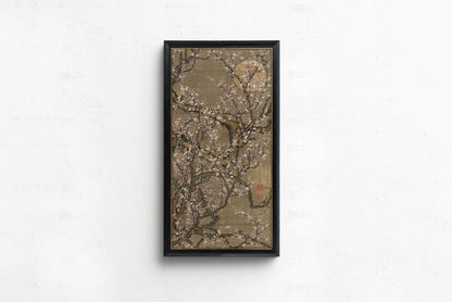 Jakuchu Ito White Plum Blossoms Giclee Print: Vintage Asian Botanical Art