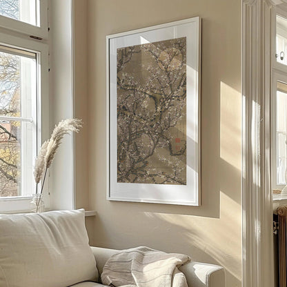 Jakuchu Ito White Plum Blossoms Giclee Print: Vintage Asian Botanical Art