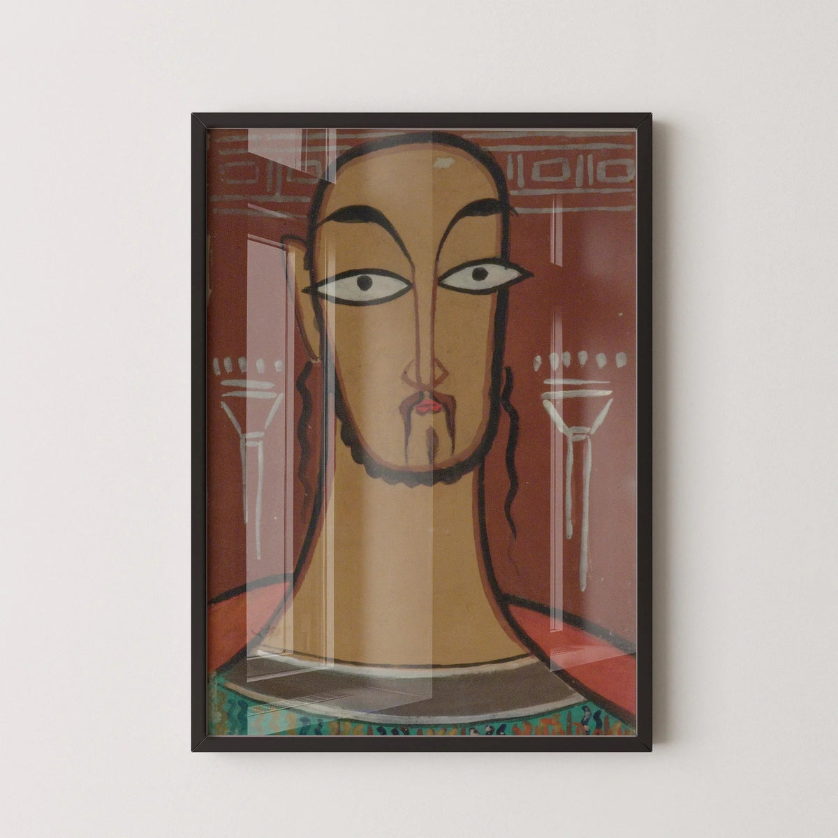 Jamini Roy - Christ (Jishu) | Art Bengali (disponible encadré à la main ou non encadré)