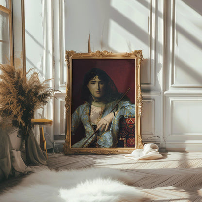 Jean-Léon Gérôme - Beauté circassienne voilée | Art orientaliste (disponible encadré ou non encadré)