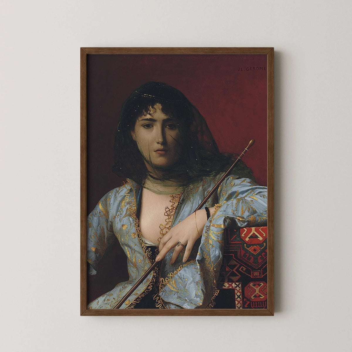 Jean-Léon Gérôme - Beauté circassienne voilée | Art orientaliste (disponible encadré ou non encadré)