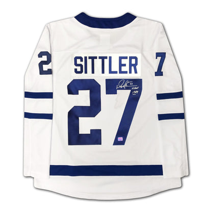 Darryl Sittler Autographed Toronto Maple Leafs White Jersey