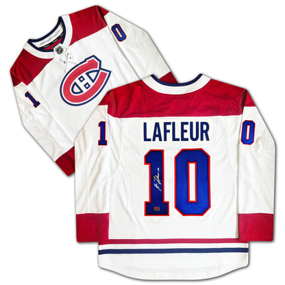 MAILLOT BLANC DES CANADIENS DE MONTRÉAL AUTOGRAPHIÉ PAR GUY LAFLEUR – ARTICLE DE COLLECTION (TAILLE L OU XL)